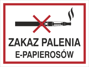 Obrazek dla kategorii Zakaz Palenia E-Papierosów (209-19)
