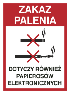 Obrazek dla kategorii Zakaz palenia również papierosów elekt. (209-21)