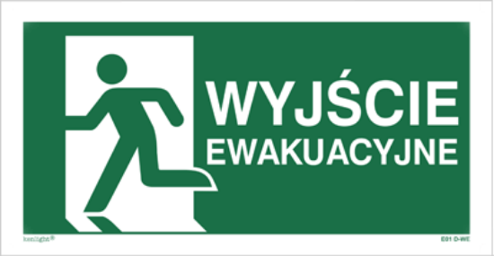 Wyjście ewakuacyjne w lewo (E01-WE)