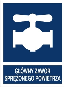 Obrazek dla kategorii Znak Główny zawór sprężonego powietrza (867-03)