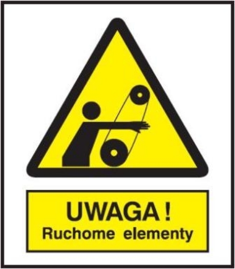Ostrzeżenie przed ruchomymi elementami