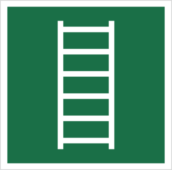 Drabina ewakuacyjna             Znak P 5 E59 E  200x200 mm LIGHT