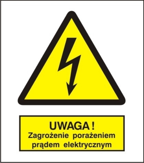 Ostrzeżenie przed porażeniem prądem elektrycznym