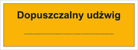 Dopuszczalny udźwig: …