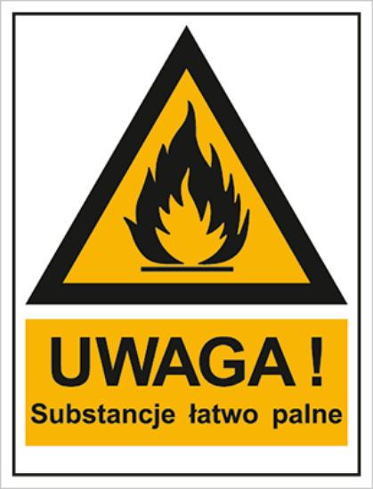 Ostrzeżenie przed substancjami łatwopalnymi
