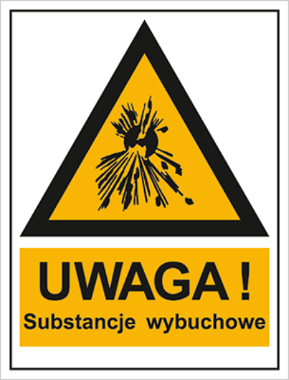 Ostrzeżenie przed substancjami wybuchowymi