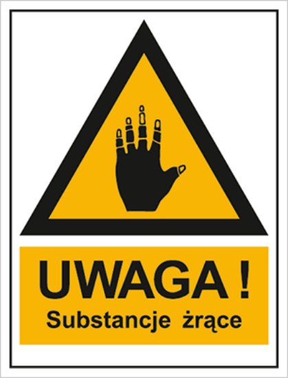 Ostrzeżenie przed substancjami żrącymi