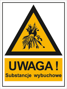 Obrazek dla kategorii Znak Ostrzeżenie przed substancjami wybuchowymi (800-93)