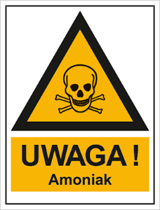 Obrazek dla kategorii Znak Uwaga! Amoniak (800-106)