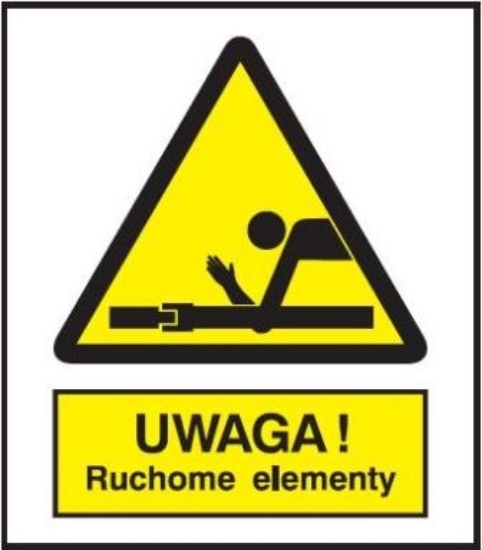 Ostrzeżenie przed ruchomymi elementami