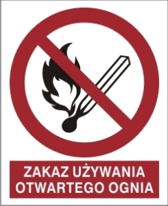 Obrazek dla kategorii Znak Zakaz używania otwartego ognia (210-03)