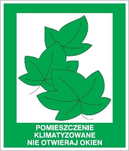 Obrazek dla kategorii Znak Pomieszczenie klimatyzowane nie otwieraj okien(857-18)