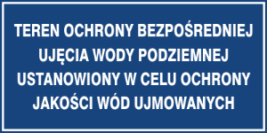 Obrazek dla kategorii Znak Teren ochrony bezpośredniej ujęcia wody podziemnej ustawiony w celu ochrony jakości wód ujmowanych (824-05)