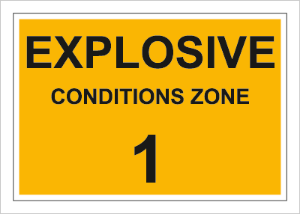 Obrazek dla kategorii Znak Explosive conditions zone 1 (829-01)