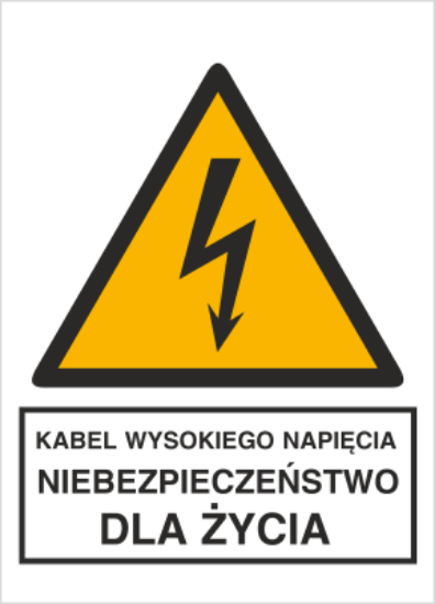 Kabel wysokiego napięcia. Niebezpieczeństwo dla życia