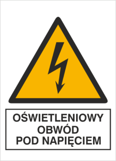 Oświetleniowy obwód pod napięciem