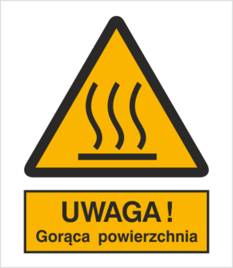 Ostrzeżenie przed gorącą powierzchnią