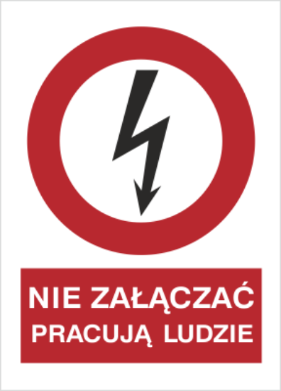Nie załączać pracują ludzie