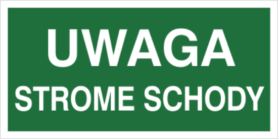 Uwaga strome schody