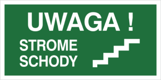 Uwaga strome schody