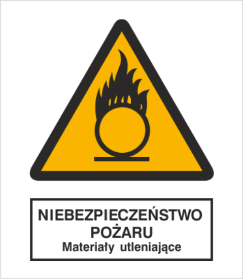 Niebezpieczeństwo pożaru - Materiały utleniające