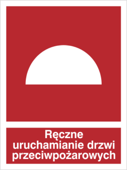 Ręczne uruchamianie drzwi przeciwopożarowych