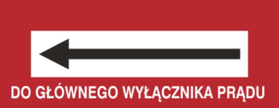 Do głównego wyłącznika prądu (w lewo)