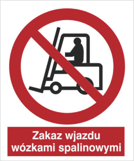 Zakaz wjazdu wózkami spalinowymi