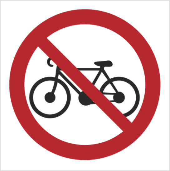 Zakaz wprowadzania rowerów