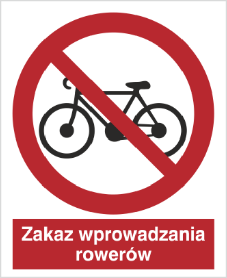 Zakaz wprowadzania rowerów