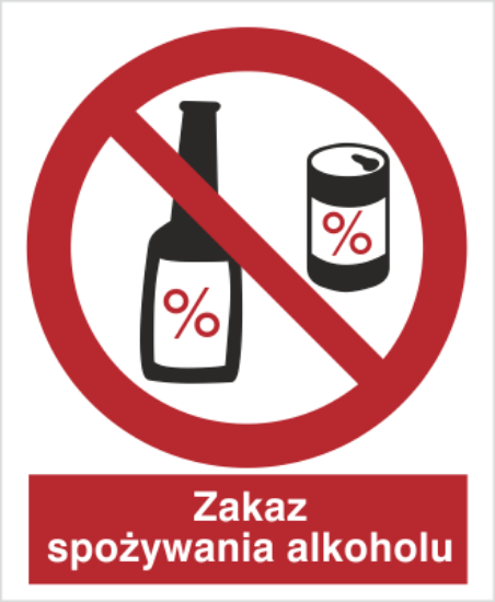 Zakaz spożywania alkoholu