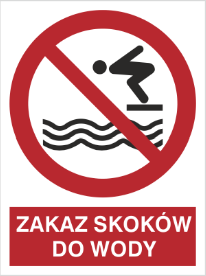 Zakaz skoków do wody