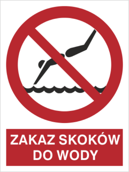 Zakaz skoków do wody