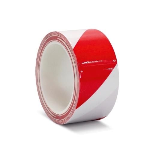 Taś. do znak. podł. do dużego natężenia ruchu PVC OPP BIAŁO / CZERWONA 75mm x 33m