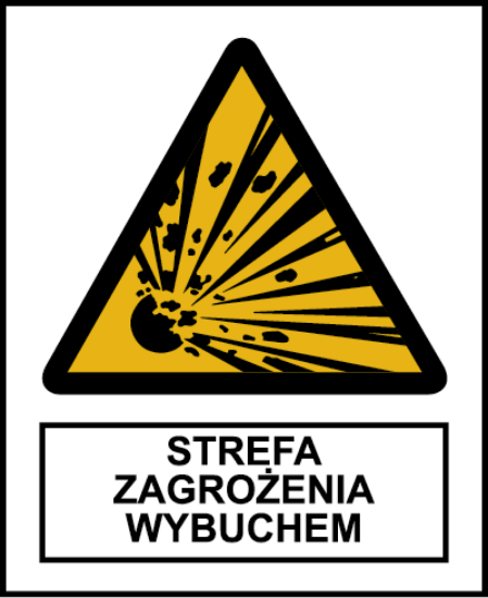 Strefa zagrożenia wybuchem.