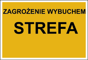 Obrazek dla kategorii Znak Zagrożenie wybuchem … (wklejamy dowolne cyfry na zazmówienie klienta) (827)