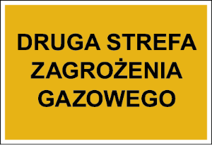 Obrazek dla kategorii Znak Druga strefa zagrożenia gazowego (827-03)