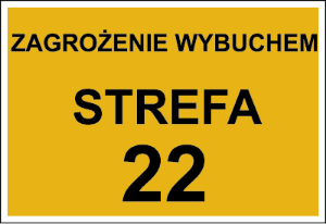 Obrazek dla kategorii Znak Zagrożenie wybuchem strefa 22 (828-01)