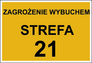 Obrazek dla kategorii Znak Zagrożenie wybuchem strefa 21 (828-04)