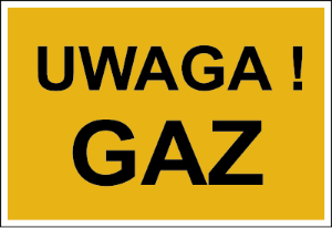 Obrazek dla kategorii Znak Uwaga! Gaz (828-09)