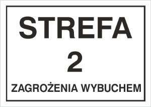 Obrazek dla kategorii Znak Strefa 2 zagrożenia wybuchem (828-08)