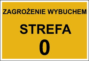 Obrazek dla kategorii Znak Zagrożenie wybuchem strefa 0 (828-16)