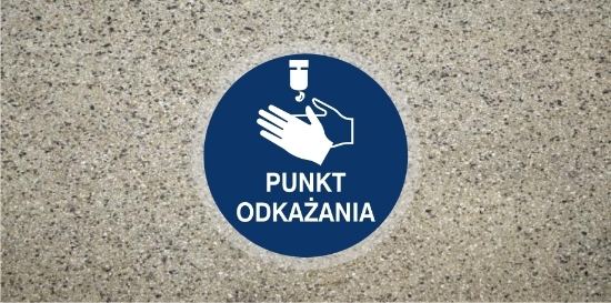 Obrazek Znak Podłogowy Antypoślizgowy Punkt Odkażania
