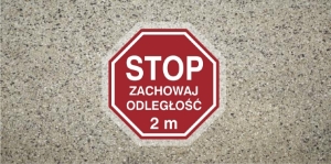 Obrazek dla kategorii STOP zachowaj odległość 2m (ANTY012)