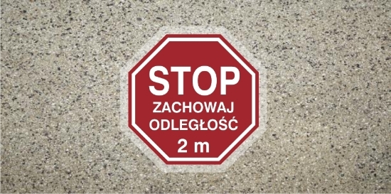 Obrazek Stop Zachowaj odległość 2m