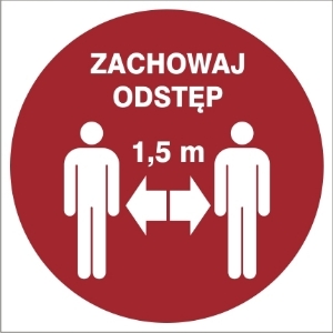 Obrazek dla kategorii Znak Zachowaj odległość 1,5m (857-50)