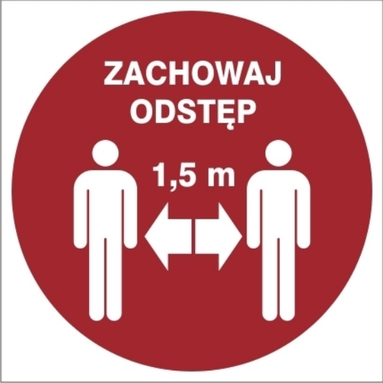 Obrazek Zachowaj odległość 1,5m(857-50)