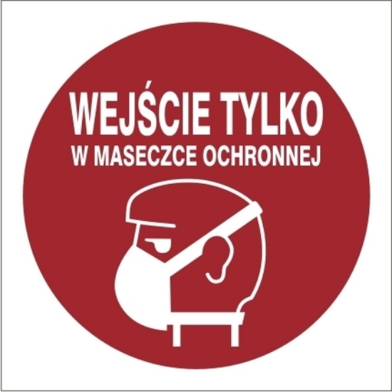 Obrazek Wejście tylko w maseczce ochronnej (857-51)