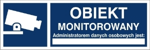 Obrazek dla kategorii Obiekt monitorowany, administratorem danych osobowych jest…  RODO (823-181)