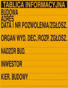 Obrazek dla kategorii Budowlana tablica informacyjna (319-XT)
